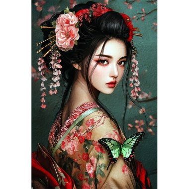 geisha in traditionele kleding